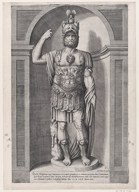 King Pyrrhus, from "Speculum Romanae Magnificentiae", by Jacob Bos