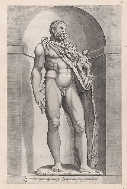 Emperor Commodus as Hercules, from "Speculum Romanae Magnificentiae", by Jacob Bos