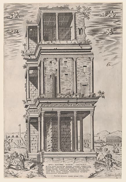 The Septizodium, from "Speculum Romanae Magnificentiae", by Giovanni Ambrogio Brambilla