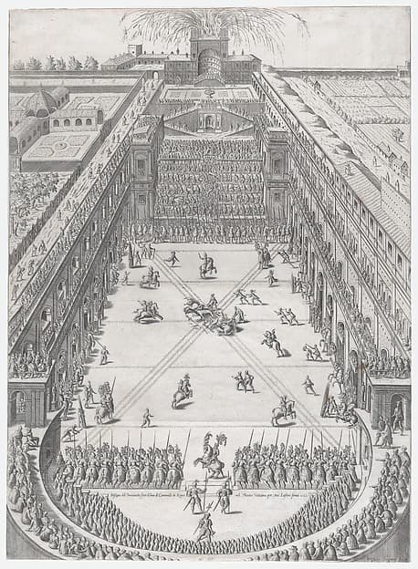 Marriage of Annibale Altemps and Ortensia Borromeo, Rome, March 5, 1565, from "Speculum Romanae Magnificentiae", by Etienne DuPérac