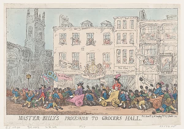 Master Billy's Procession to Grocers Hall, by Thomas Rowlandson