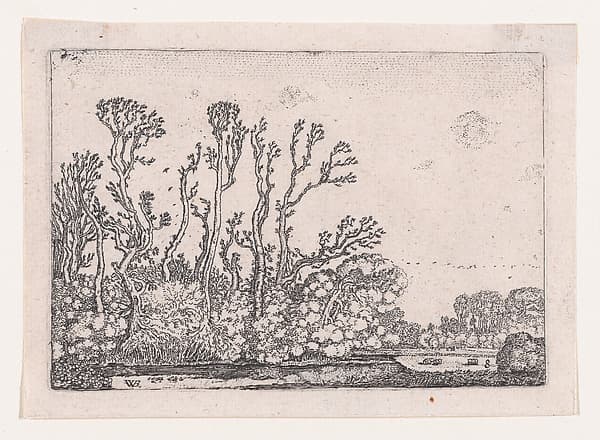 Herd of Sheep Near the Water, from Verscheyden Landtschapjes (Various Little Landscapes), Plate 8, by Willem Pietersz Buytewech