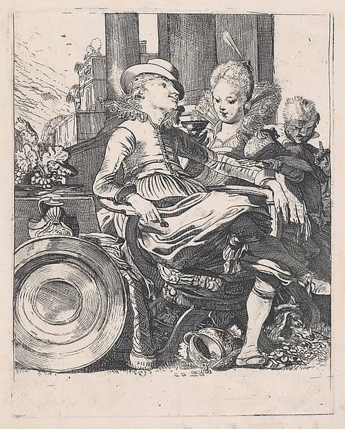 The Enamored Couple: Lucelle and Ascagnes, by Willem Pietersz Buytewech
