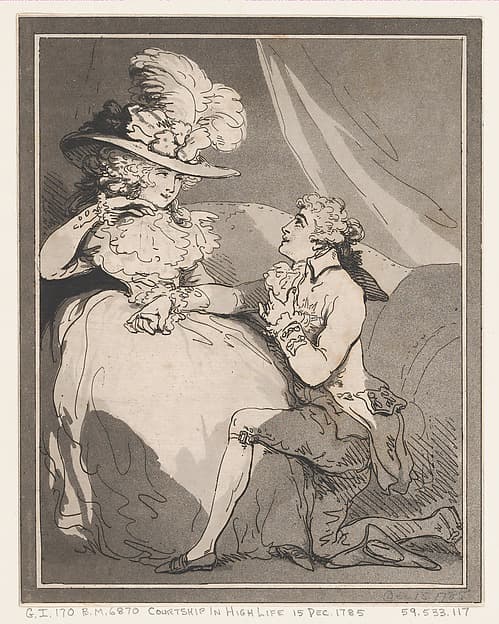 Courtship in High Life, by Thomas Rowlandson