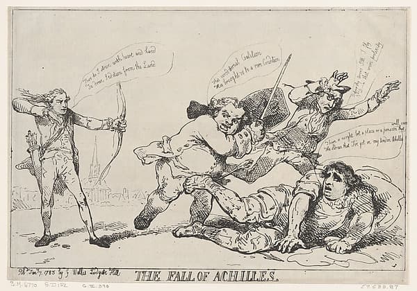 The Fall of Achilles, by Thomas Rowlandson