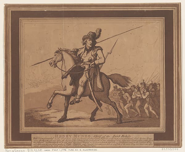 Henry Munro, Chief of the Irish Rebels, by Thomas Rowlandson