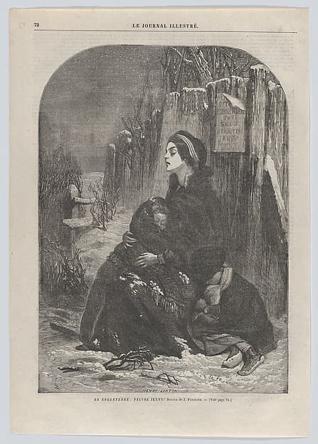 En Angleterre: Pauvre Jenny!, from "Le Journal Illustré," no. 55, by Henry Linton