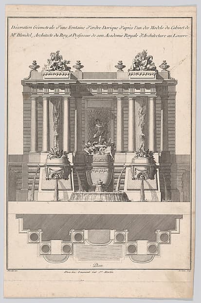 Fountain Design, by Jacques François Blondel