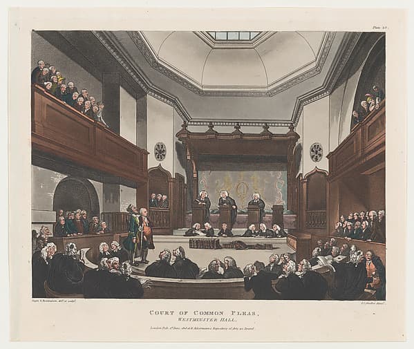 Court of Common Pleas, Westminster Hall, by Thomas Rowlandson