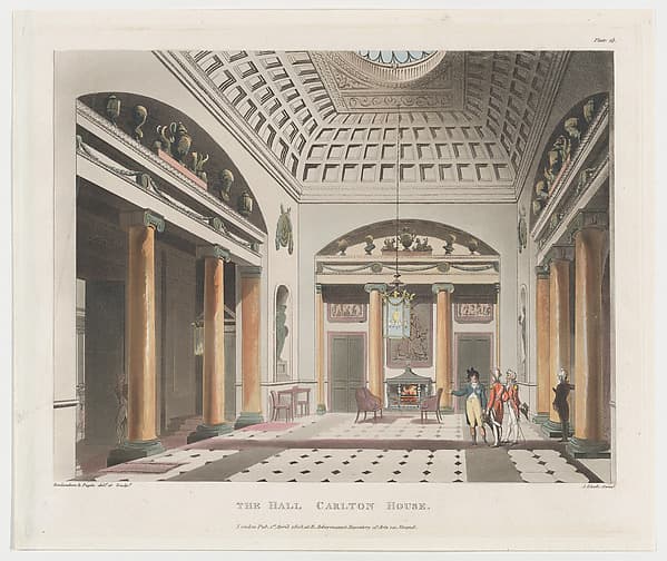 The Hall Carlton House, by Thomas Rowlandson