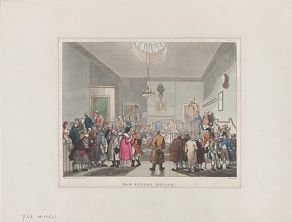 Bow Street Office, by Thomas Rowlandson