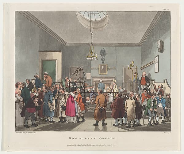 Bow Street Office, by Thomas Rowlandson