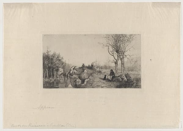 At the Bank of the Stream in Rossillon (Ain), by Adolphe Appian