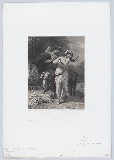 Flirtatiousness, by Henri-Charles-Antoine Baron
