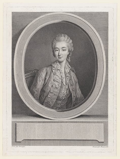 Portrait of Madame du Barry, after Drouais, by Jacques Firmin Beauvarlet