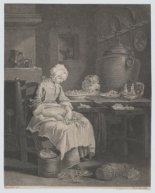 The Salad Washer, by Jacques Firmin Beauvarlet