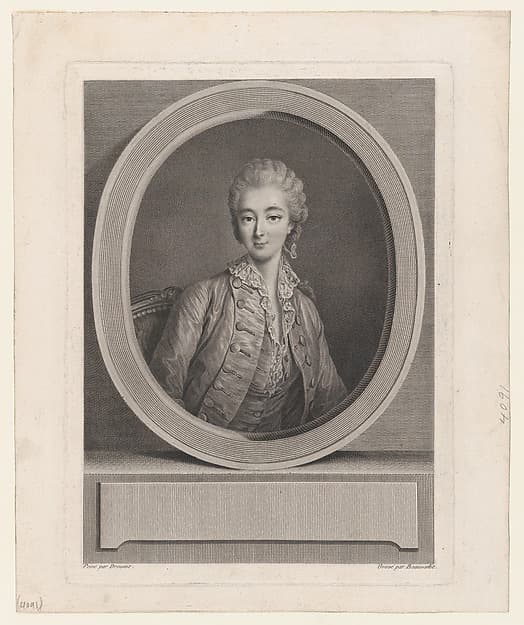 Portrait of Madame du Barry, after Drouais, by Jacques Firmin Beauvarlet