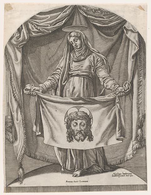 St. Veronica with the Sudarium, after Michelangelo, by Nicolas Beatrizet