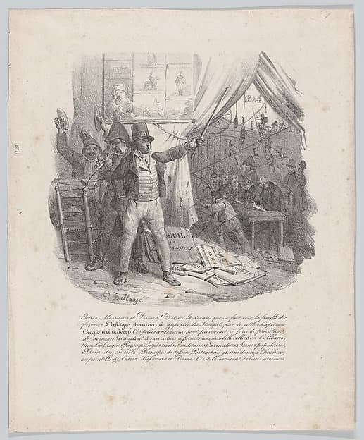 The Family of the Lithographautoccini, by Hippolyte Bellangé