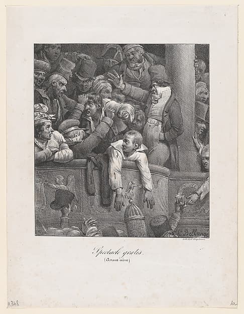 Free Performance (Loge closest to the stage), by Hippolyte Bellangé