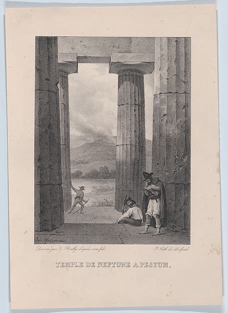 The Temple of Neptune in Pestum, by Louis Léopold Boilly