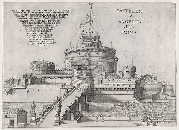 Castello Sant' Angelo, from "Speculum Romanae Magnificentiae", by Nicolas Beatrizet