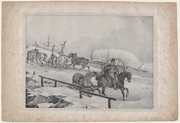 Roulier Montant un Cote, by Théodore Géricault