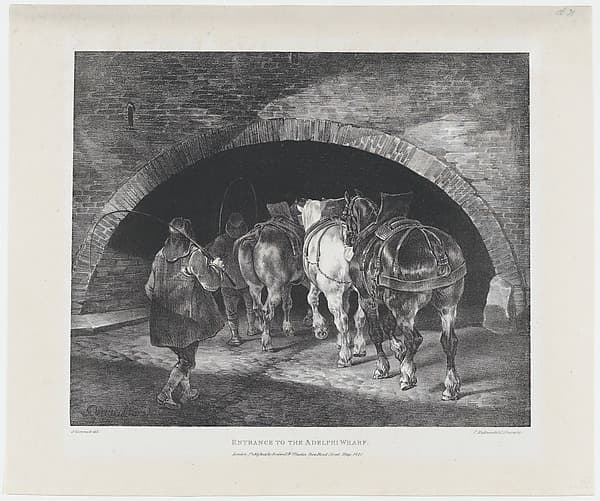 Entrance to the Adelphi Wharf, by Théodore Géricault