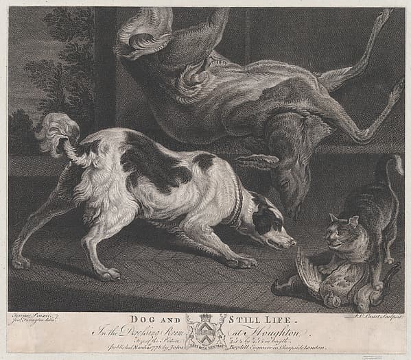 Dogs and Still Life, by Pierre Charles Canot