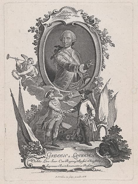 Portrait of Gideon a Laudohn, Nobbleman of Livonia (Latvia), by Johann Esaias Nilson