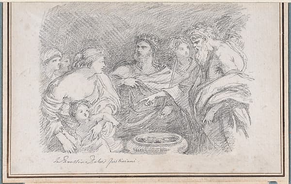 The Infant Moses before Pharaoh, after Giovanni Battista Ruggieri, by Jean Robert Ango