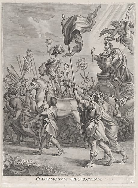 Plate 31: The triumph of Scipio Africanus; from Guillielmus Becanus's 'Serenissimi Principis Ferdinandi, Hispaniarum Infantis...', by Jacob Neeffs