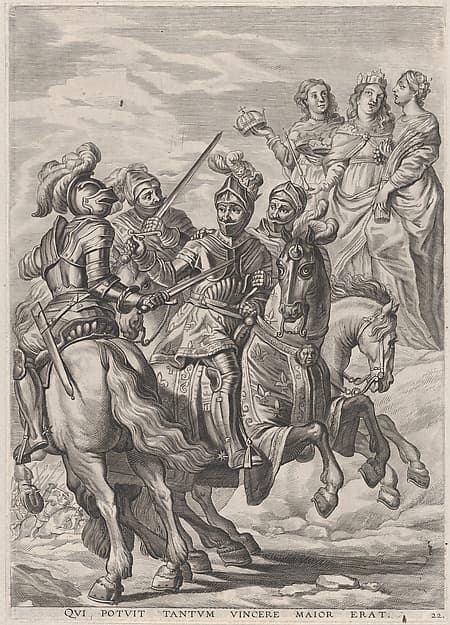 Plate 22: Emperor Charles V, victory at Pavia; from Guillielmus Becanus's 'Serenissimi Principis Ferdinandi, Hispaniarum Infantis...', by Jacob Neeffs