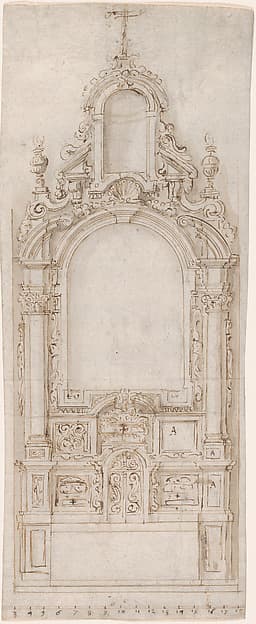 Design for an Altar, by Anonymous, Flemish, 17th century