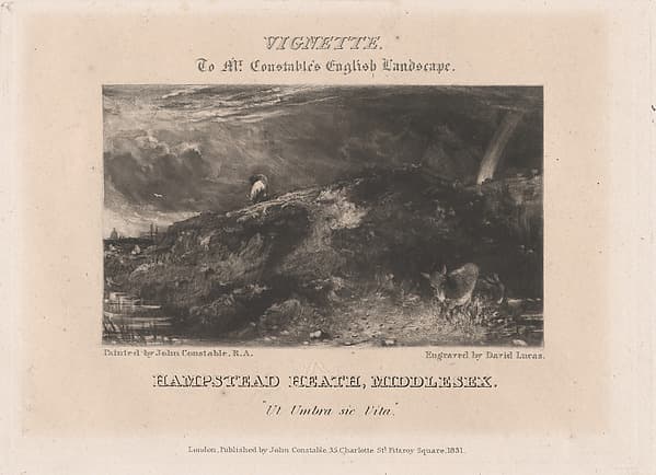 Hampstead Heath with St. Paul's in the Distance: Vignette, by David Lucas