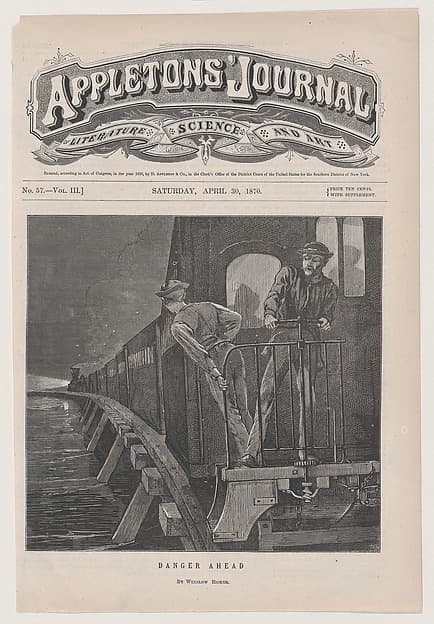 Danger Ahead (from "Appleton's Journal," Vol. III), by Winslow Homer