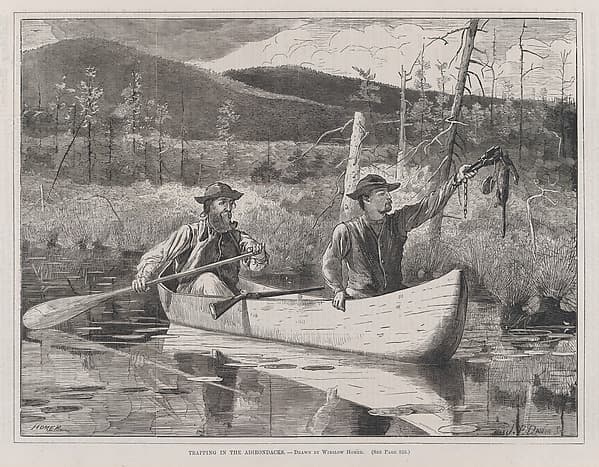 Trapping in the Adirondacks (from "Every Saturday," Vol. I, New Series), by Winslow Homer