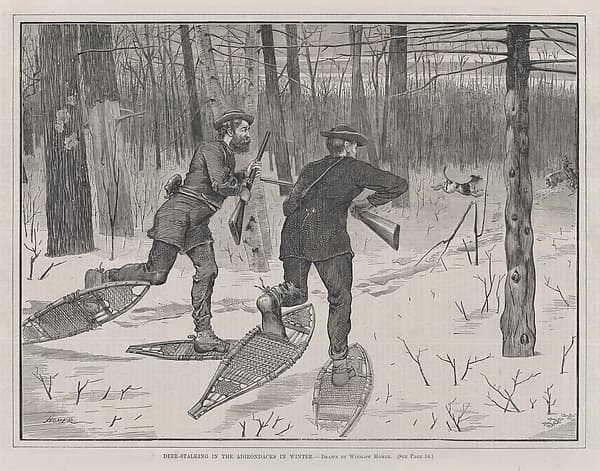 Deer-Stalking in the Adirondacks in Winter (Every Saturday, Vol. II, New Series), by Winslow Homer