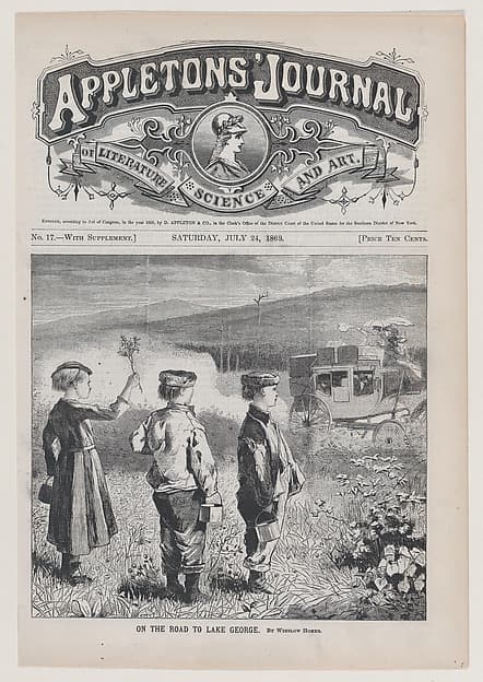 On the Road to Lake George (from "Appleton's Journal," Vol. I), by Winslow Homer