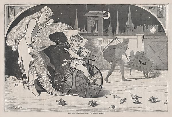 The New Year – 1869 – Drawn by Winslow Homer (from "Harper's Weekly," Vol. XIII), by Winslow Homer