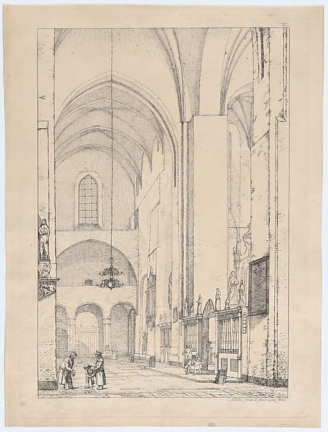 Transept of Aarhus Cathedral, by Christen Købke