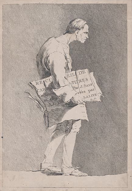 An Artist at the French Academy in Rome (?), pl. I from "Recueil de caricatures", by Ange-Laurent de La Live de Jully