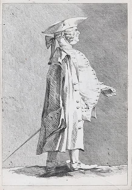 Jean-François de Troy, Director of the French Academy in Rome, pl. VIII from "Recueil de caricatures", by Ange-Laurent de La Live de Jully