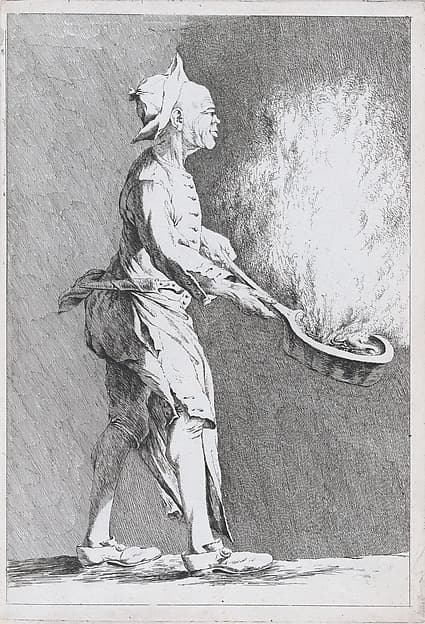 Nicolas Bremont, Cook at the French Academy in Rome, pl. XIV from "Recueil de caricatures", by Ange-Laurent de La Live de Jully