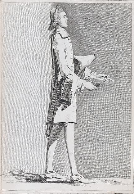 Abbot Emeric Brulon (?), pl. XI from "Recueil de caricatures", by Ange-Laurent de La Live de Jully
