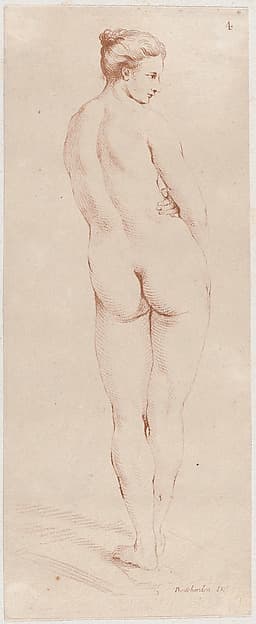Standing Female Nude, by Gilles-Antoine Demarteau