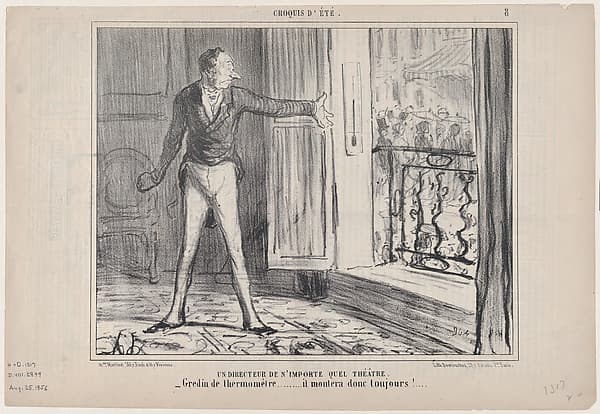 Un Directeur de n'Importe quel Théâtre, from "Croquis d'Été", by Honoré Daumier