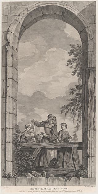 The Chapel of the Enfants-Trouvés in Paris: Religieuses et garçonnets regardant la crèche, by Etienne Fessard