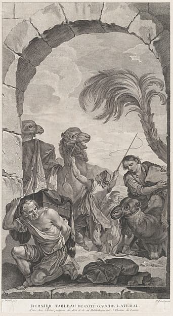 The Chapel of the Enfants-Trouvés in Paris: La Suite des rois mages: chameliers et porteurs de présents, by Etienne Fessard