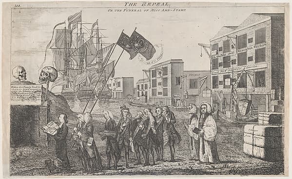 The Repeal, or the Funeral of Miss Ame - Stamp, by Benjamin Wilson